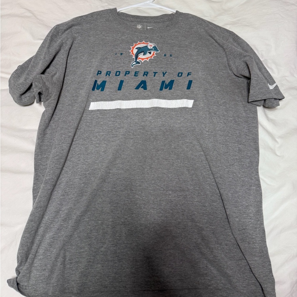 Gray Miami Dolphins T-Shirt XL